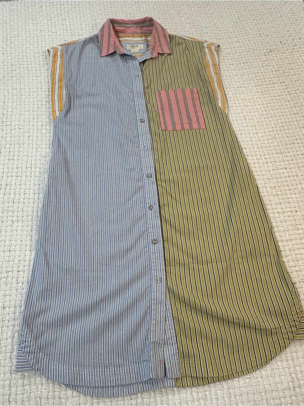 Anthropologie Maeve Toni Colorblock Striped Shirt Dress XS